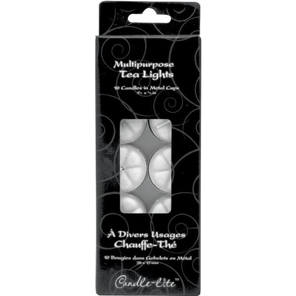 Candle-Lite 1049595 Tea Light Candle, White Candle 104959
